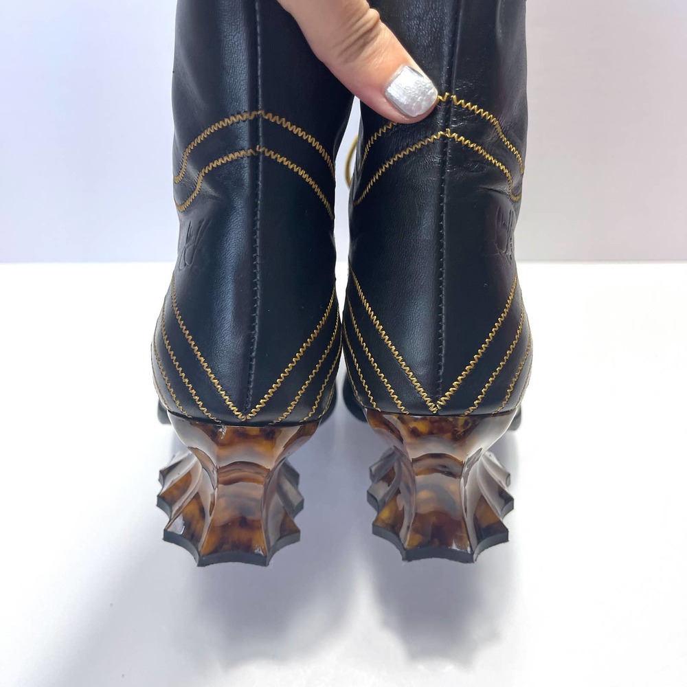 JOHN FLUEVOG Deliverance Brit Regal Ankle Boots in Bronze Size 7.5 - Picture 11 of 16
